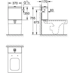 Grohe Cube Keramik Aufputz-Spülkasten, Anschluss Seitlich -GROHE SHOP 56535702 2