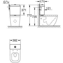 Grohe Euro Keramik Aufputzspülkasten, Anschluss Seitlich/hinten -GROHE SHOP 56537430 2