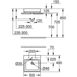 Grohe Cube Keramik Aufsatzwaschtisch 50 Cm, Mit Beschichtung -GROHE SHOP 56537432 3