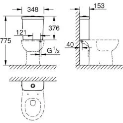 Grohe Bau Keramik Aufputzspülkasten -GROHE SHOP 56537433 2