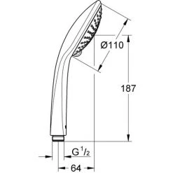 Grohe Euphoria Champagne Handbrause 110 Mm Verchromt -GROHE SHOP 56538795 3