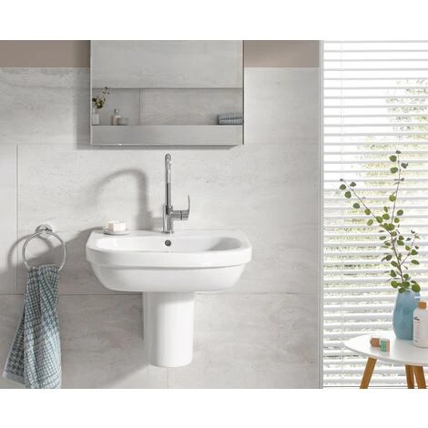 Grohe Euro Keramik Waschtisch 60 Cm Alpinweiß Mit PureGuard 5 Grohe Euro Keramik Waschtisch 60 Cm Alpinweiß Mit PureGuard – Bild 3