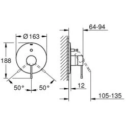 Grohe Einhebel-Wannenarmatur Essence 19285für Rapido E Warm Sunset Gebürstet -GROHE SHOP 56544580 2