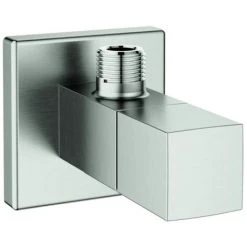 GROHE Eckventil Eurocube 22012, Wandanschluss 1/2'', Abgang 3/8'', Markierung Neutral, Supersteel