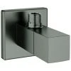 GROHE Eckventil Eurocube 22012, Wandanschluss 1/2'', Abgang 3/8'', Markierung Neutral, Hard Graphite Gebürstet -GROHE SHOP 56545125 1