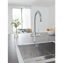 Grohe Blue Home DUO Starter Kit Mit Einhand Spültischbatterie Mit C-Auslauf Supersteel -GROHE SHOP 58121973 4