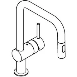 Grohe Minta Einhand-Spültischbatterie, Spülbrause, Chrom 7 Grohe Minta Einhand-Spültischbatterie, Spülbrause, Chrom -GROHE SHOP 58141803 3