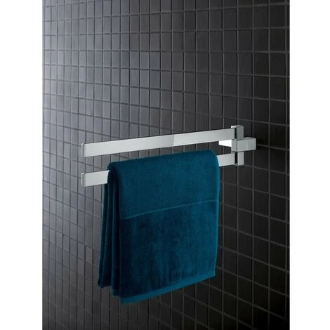 Grohe Selection Cube Doppel-Handtuchhalter Metall 2-armig 400mm Chrom 4 Grohe Selection Cube Doppel-Handtuchhalter Metall 2-armig 400mm Chrom – Bild 2
