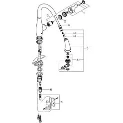 Grohe Parkfield Einhand-Spültischbatterie, Ausziehbare Spülbrause, Chrom -GROHE SHOP 58144335 3