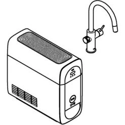 Grohe Blue Home C-Auslauf Starter Kit, Auszb. Mouss. BT/WIFI C-Ausl., Supersteel -GROHE SHOP 58478448 3