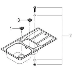 Grohe K400 Edelstahlspüle Mit Abtropffläche, 970x500mm 7 Grohe K400 Edelstahlspüle Mit Abtropffläche, 970x500mm -GROHE SHOP 58478449 2