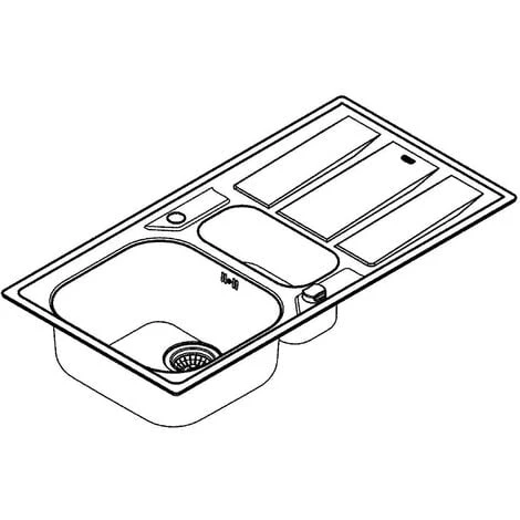 Grohe K400 Edelstahlspüle Mit Abtropffläche, 970x500mm 5 Grohe K400 Edelstahlspüle Mit Abtropffläche, 970x500mm – Bild 3