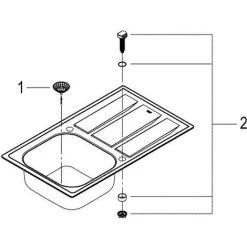 Grohe K400 Edelstahlspüle Mit Abtropffläche, 860x500mm -GROHE SHOP 58478466 2
