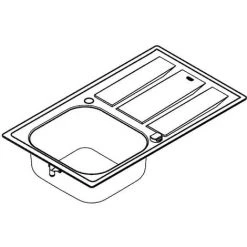 Grohe K400 Edelstahlspüle Mit Abtropffläche, 860x500mm -GROHE SHOP 58478466 3