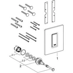 Grohe Skate Cosmopolitan Betätigungsplatte, Mit Glasoberfläche Moon White 8 Grohe Skate Cosmopolitan Betätigungsplatte, Mit Glasoberfläche Moon White -GROHE SHOP 58478474 3
