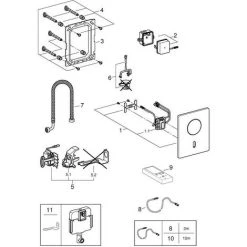 Grohe Tectron Skate Infrarot-Elektronik Für WC-Spülkasten, Zusätzl. Manuelle Betätigung, Edelstahl -GROHE SHOP 58478493 3