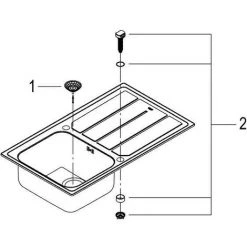 Grohe Minta Set Aus Spüle Und Küchenarmatur, Chrom -GROHE SHOP 58489066 2