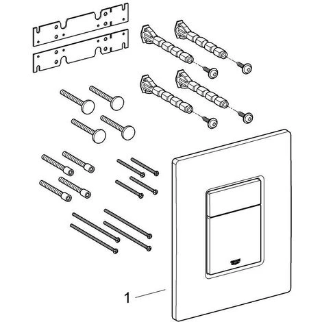 Grohe Skate Cosmopolitan Abdeckplatte, Mit Glasoberfläche, Chrom/daVinci Weß 5 Grohe Skate Cosmopolitan Abdeckplatte, Mit Glasoberfläche, Chrom/daVinci Weß – Bild 3