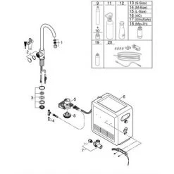 Grohe Blue Professional C-Auslauf Set, BT/WIFI, Supersteel -GROHE SHOP 58489122 2