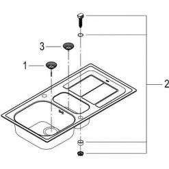Grohe K300 Edelstahlspüle Mit Abtropffläche, 970x500mm 7 Grohe K300 Edelstahlspüle Mit Abtropffläche, 970x500mm -GROHE SHOP 58489123 2