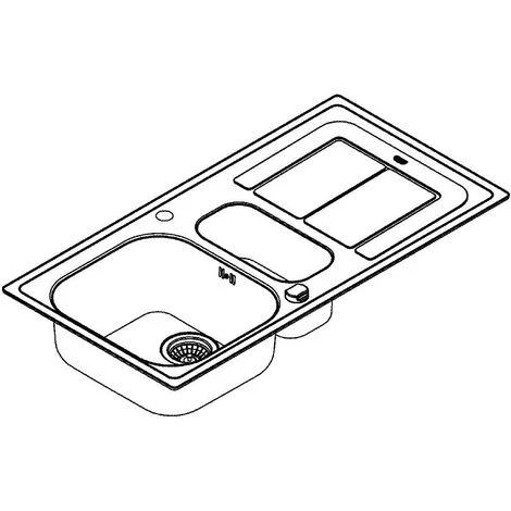 Grohe K300 Edelstahlspüle Mit Abtropffläche, 970x500mm 5 Grohe K300 Edelstahlspüle Mit Abtropffläche, 970x500mm – Bild 3