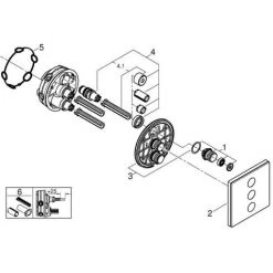 Grohe Grohtherm SmartControl 3-fach Unterputzventil, Moon White -GROHE SHOP 58489135 3