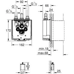 Grohe Eurosmart CE Unterputzkörper, 6V Für IR-FMS -GROHE SHOP 58580435 4