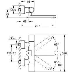 Grohe Eurosmart Cosmopolitan E Special Infrarot-Elektronik Waschtisch-Wandarmatur 9 Grohe Eurosmart Cosmopolitan E Special Infrarot-Elektronik Waschtisch-Wandarmatur -GROHE SHOP 58580452 4