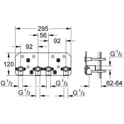 Grohe Rainshower F-Series 15" Rohbau-Set 9 Grohe Rainshower F-Series 15" Rohbau-Set -GROHE SHOP 58605613 4