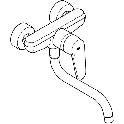 Grohe Eurodisc Cosmopolitan Einhand-Spültischbatterie, Wandmontage Rohrauslauf, Chrom 6 Grohe Eurodisc Cosmopolitan Einhand-Spültischbatterie, Wandmontage Rohrauslauf, Chrom – Bild 4