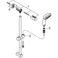 Grohe Tempesta 100 Brausestangenset 3 Strahlarten -GROHE SHOP 58605716 2