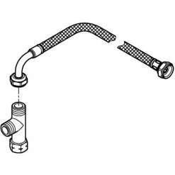 Grohe Installationsset Schlauch Und T-Stück, Aufsatz Bau Keramik, Chrom -GROHE SHOP 58605772 2