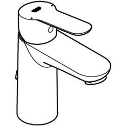 Grohe BauEdge Einhand Waschtischbatterie, S-Size, Versenkbare Kette, Chrom -GROHE SHOP 58605780 4