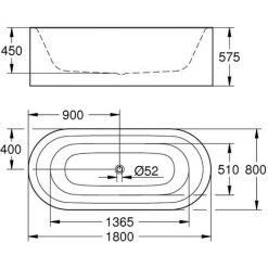 Grohe Essence Badewanne, AntiSlip Ohne Überlauf Alpinweiß -GROHE SHOP 58605848 3