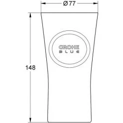 Grohe Blue Wassergläser (6 Stück), Mit GROHE Blue Dekor -GROHE SHOP 58605858 4