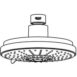 Grohe Rainshower Cosmopolitan 160 Kopfbrause 4 Strahlarten, Chrom 9 Grohe Rainshower Cosmopolitan 160 Kopfbrause 4 Strahlarten, Chrom -GROHE SHOP 58605871 4