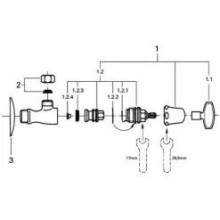 Grohe Atlanta Eckventil, Steckschlüssel-Oberteil, Chrom -GROHE SHOP 58605903 3
