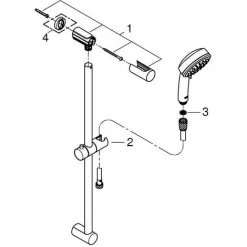 Grohe Tempesta Cosmopolitan 100 Brausestangenset 2 Strahlarten 7 Grohe Tempesta Cosmopolitan 100 Brausestangenset 2 Strahlarten -GROHE SHOP 58605914 2