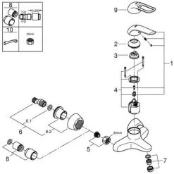 Grohe Euroeco Special Einhand-Waschtischbatterie, Wandmontage, Chrom 8 Grohe Euroeco Special Einhand-Waschtischbatterie, Wandmontage, Chrom -GROHE SHOP 58605931 3
