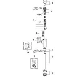 Grohe Rondo Druckspüler Für Urinal, Chrom -GROHE SHOP 58605934 2
