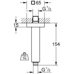 Grohe Rainshower Deckenauslass Länge 154 Mm -GROHE SHOP 58605982 4