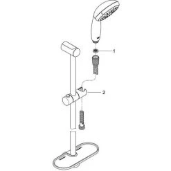 Grohe Tempesta 100 Brausestangenset 4 Strahlarten, Chrom -GROHE SHOP 58605987 2