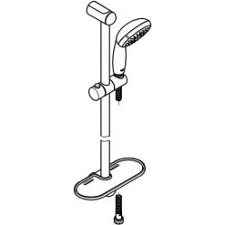 Grohe Tempesta 100 Brausestangenset 4 Strahlarten, Chrom -GROHE SHOP 58605987 3