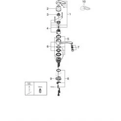 Grohe Euroeco Special Einhand-Spültischbatterie, Mit Temperaturbegrenzer, Chrom -GROHE SHOP 58605993 3