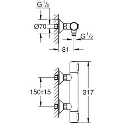 GROHE Precision Flow Thermostat-Brausemischer, SafeStop, Chrom,34840000 -GROHE SHOP 60704782 4