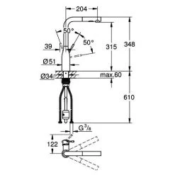 GROHE Einhand-Spültischbatterie 30270BE0 Herausz. Dual-Spülbrause Nickel Poliert Nickel Poliert Herausz. Dual-Spülbrause -GROHE SHOP 62576815 4