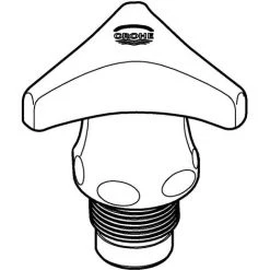 Grohe Oberteil 45968 Mit Trecorn Griff Markierung Blau 1/2" Chrom -GROHE SHOP 63694802 2