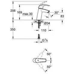 Grohe Eurosmart Einhand-Waschtischbatterie, 1/2″ M-Size (23324001) 5 Grohe Eurosmart Einhand-Waschtischbatterie, 1/2″ M-Size (23324001) -GROHE SHOP 64343811 2