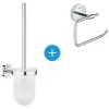 Grohe BauCosmopolitan Zubehör-Set Mit Wandmontierter Toilettenbürste + Papierhalter Aus Metall, Chrom (40463001-DUOESSENTIALS) 1 Grohe BauCosmopolitan Zubehör-Set Mit Wandmontierter Toilettenbürste + Papierhalter Aus Metall, Chrom (40463001-DUOESSENTIALS) -GROHE SHOP 64344246 1