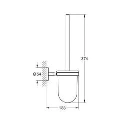 Grohe BauCosmopolitan Zubehör-Set Mit Wandmontierter Toilettenbürste + Papierhalter Aus Metall, Chrom (40463001-DUOESSENTIALS) -GROHE SHOP 64344246 4
